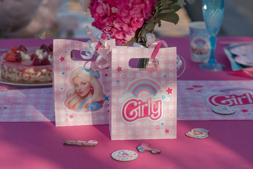 8779 sachet a bonbon poupee girly rose