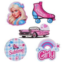 8781 confettis de table bois poupee girly anniversaire fille