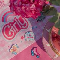 8781 decoration confettis de table bois poupee girly anniversaire fille