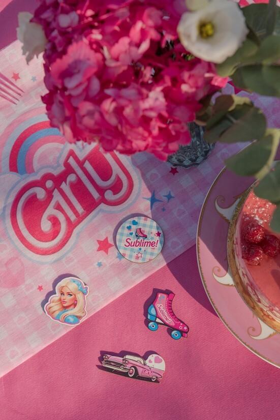 8781 decoration confettis de table bois poupee girly anniversaire fille