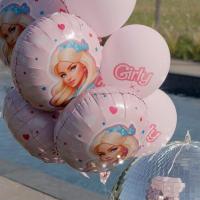 8785 decoration ballon aluminium poupee girly fete anniversaire fille
