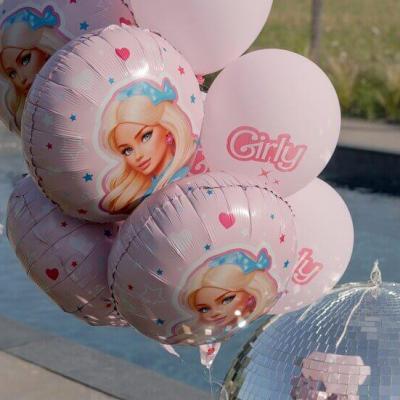 8785 ballon aluminium poupee girly anniversaire fille