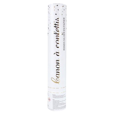 8788232 boutique article de fete canon a confettis papier pastille ronde argentee metallisee