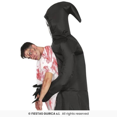 88025 magasin pas de calais deguisement gonflable halloween adulte fantome de la mort scream