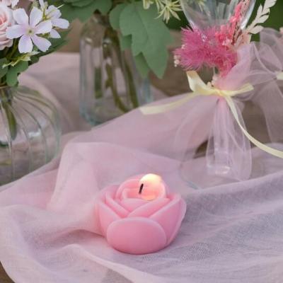 8815 bougie fleur rose rose