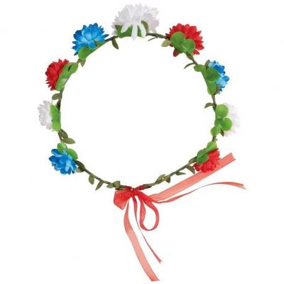 88180 couronne fleurs tricolore france bleu blanc et rouge