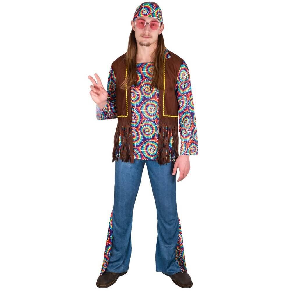 88362 taille l xl deguisement costume hippie annee 60 70