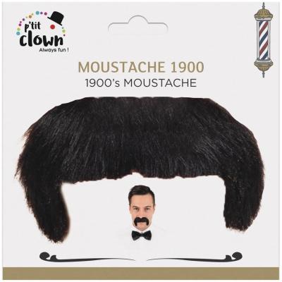 89036 moustache adhesive autocollante noire annees 1900