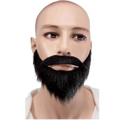 89216 moustache et barbe noire adulte