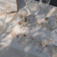 8955 decoration chemin de table nature champetre tendresse floral