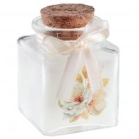 8960 decoration de table bougie naturelle florale champetre