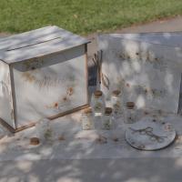 8960 decoration de table bougie naturelle florale et champetre