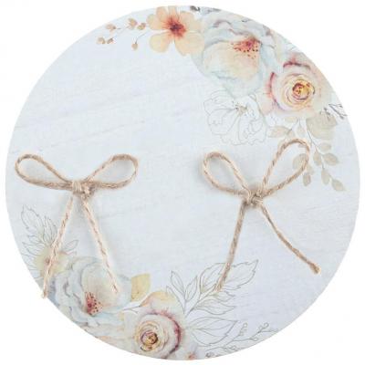 8968 decoration porte alliance mariage en bois floral champetre
