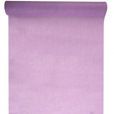 8997 decoration rouleau chemin de table mousseline parme