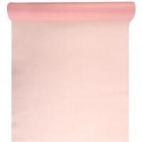 8997 rouleau chemin de table mousseline rose