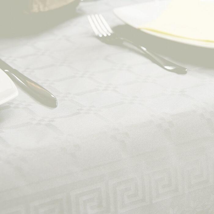 9006 rouleau nappe damasse blanche en papier 50m x 1 18m