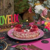9021 bougie gateau noire multicolore joyeux anniversaire
