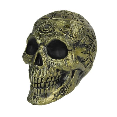 902163 boutique decoration fete halloween pas de calais crane pentagramme dore or metallique