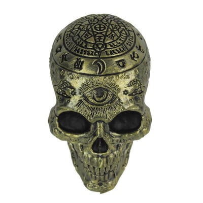 902163 magasin boutique decoration fete halloween pas de calais crane pentagramme dore or metallique
