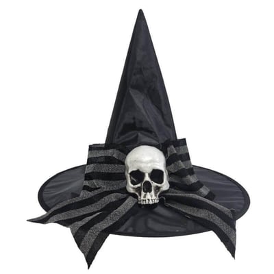 902251 magasin pas de calais accessoire halloween chapeaux sorciere noire tete de mort