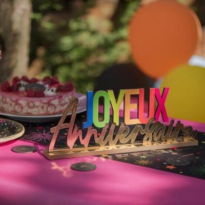 9026 centre de table bois joyeux anniversaire
