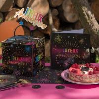 9030 livre d or joyeux anniversaire noir multicolore