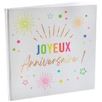 9030 livre dor joyeux anniversaire blanc multicolore