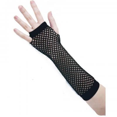 90303 mitaines longues resilles noires accessoire deguisement