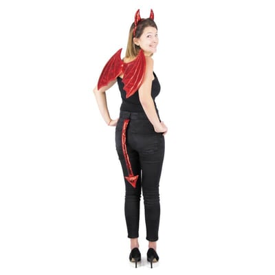 90862 magasin pas de calais accessoire deguisemeng halloween diable queue serre tete ailes
