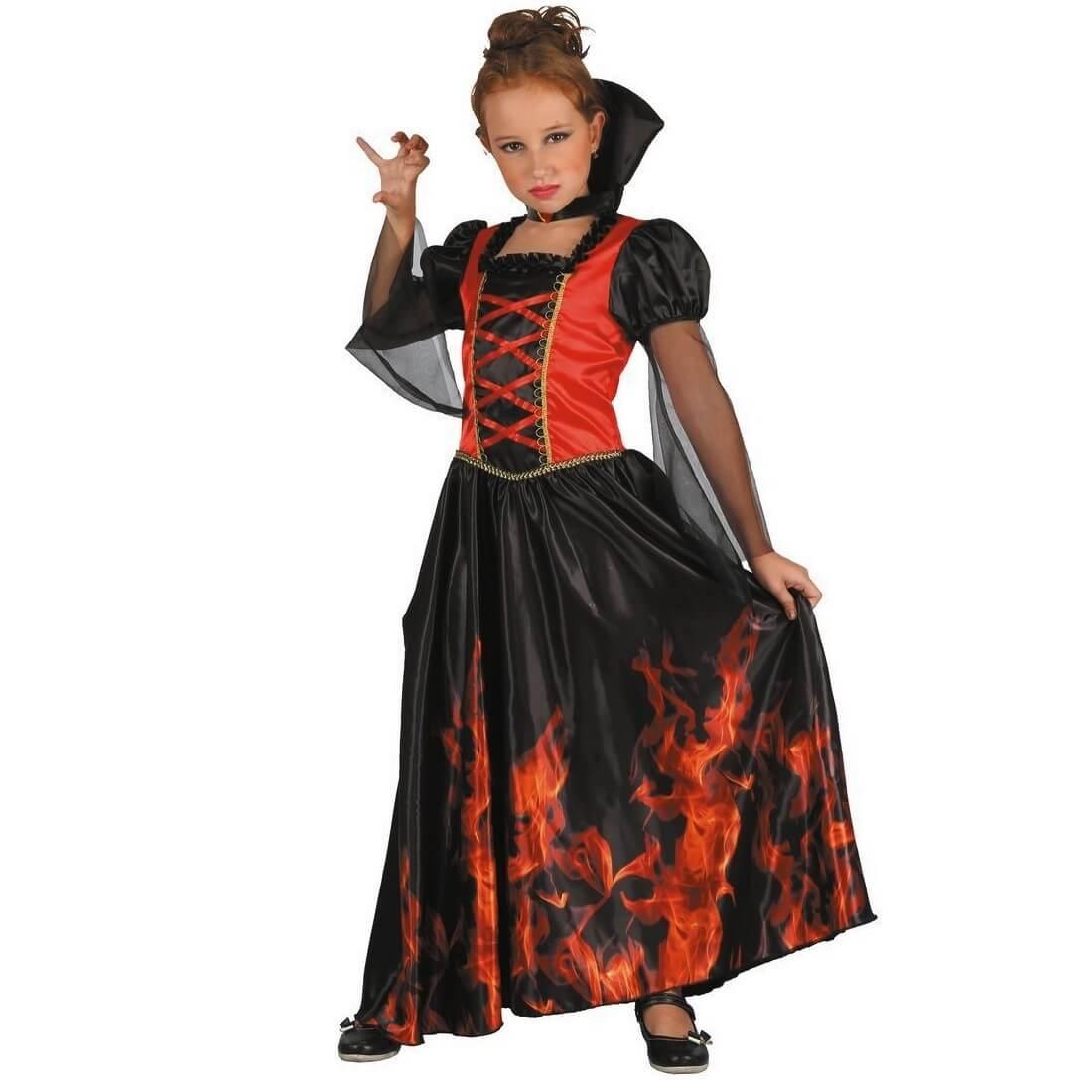 91217 age 5 6 ans costume deguisement fille halloween vampiresse flamboyante