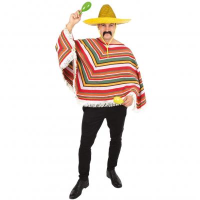 Poncho Mexicain multicolore pour adulte (x1) REF/91224 Homme ou Femme