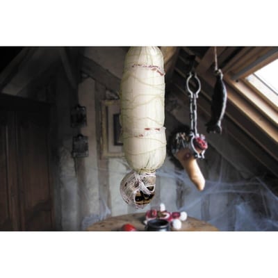 91235035 decoration halloween squelette momie a suspendre animee