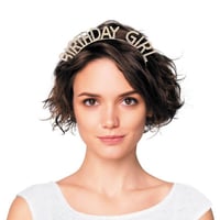 9123545 magasin cadeau fete anniversaire pas de calais serre tete birthday girl dore or metallique