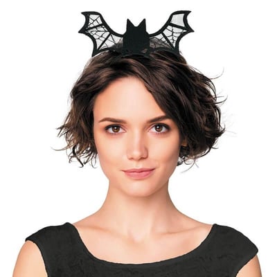 9135005 boutique pas de calais accessoire halloween serre tete chauve souris dentelle noir