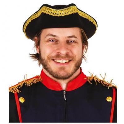 91491 accessoire deguisement chapeau tricorne feutre noir adulte