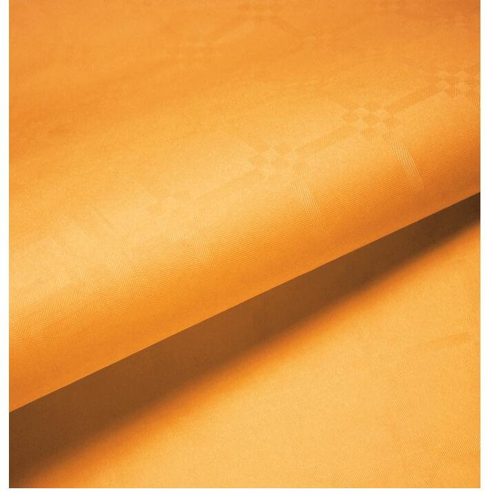 9279 rouleau nappe papier damassee orange mandarine 6m