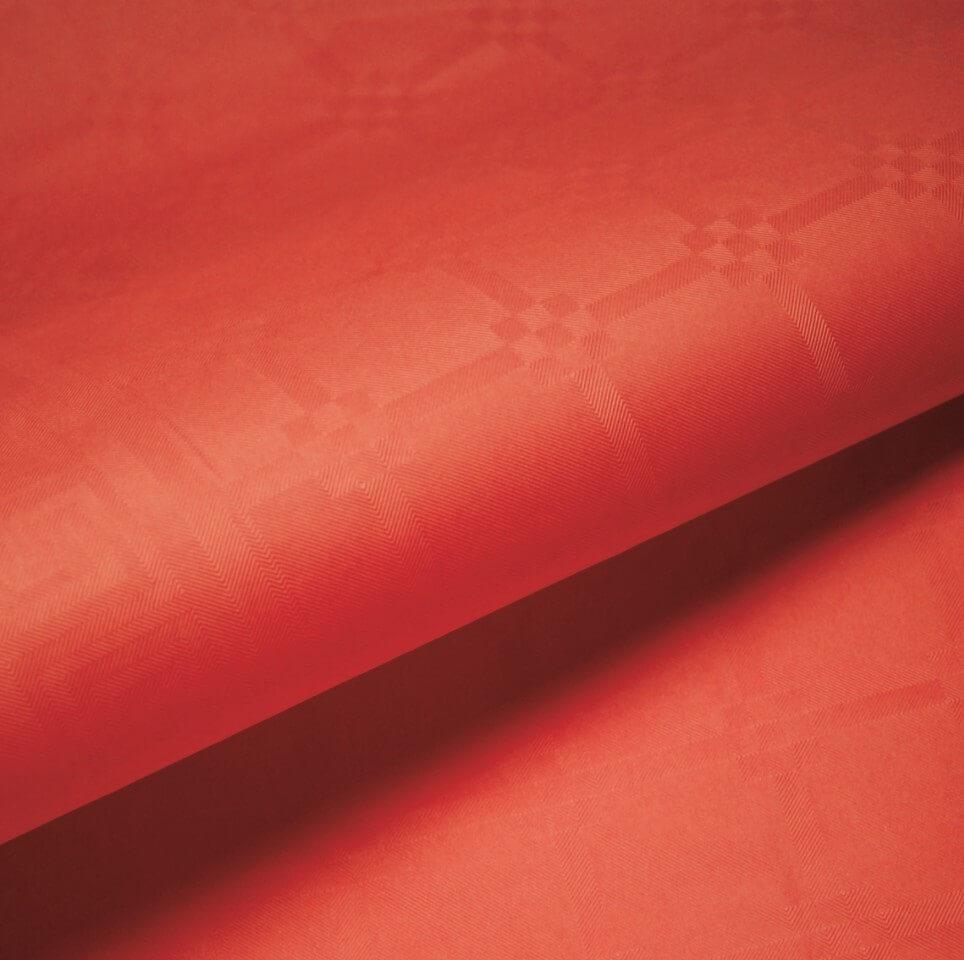 9286 rouleau nappe papier damassee rouge 6m
