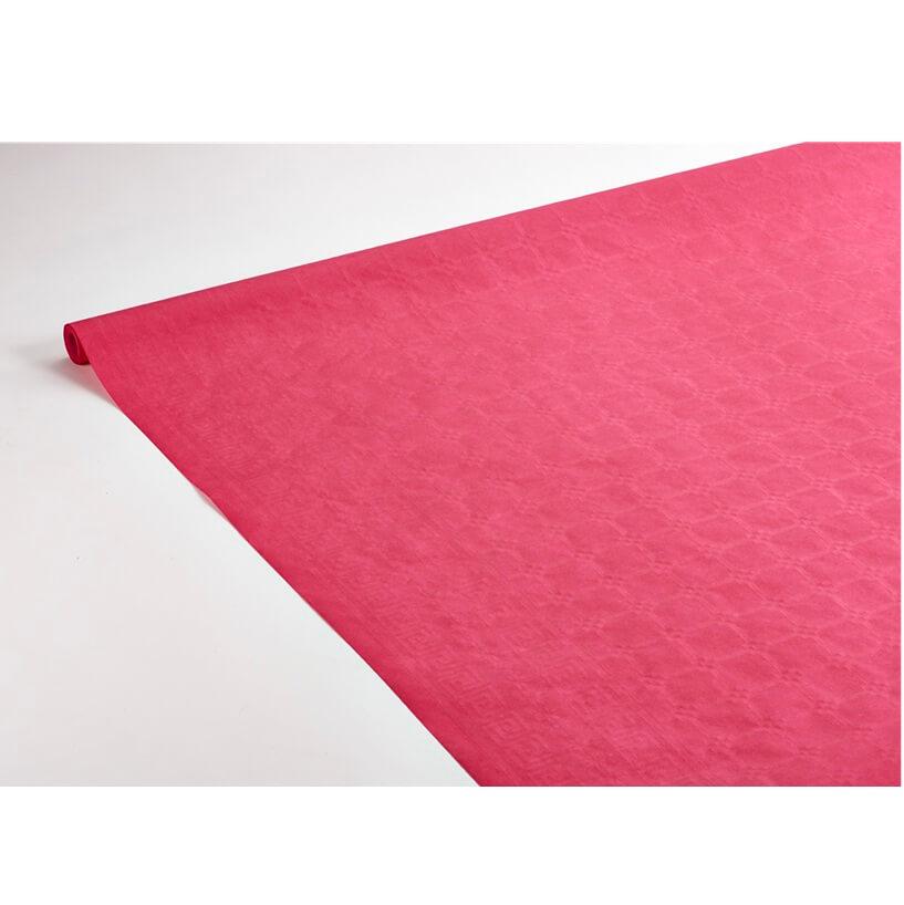 9303 rouleau nappe papier damassee rose fuchsia framboise 6m