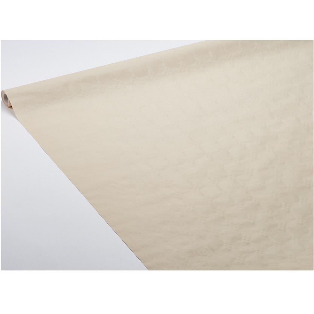9306 rouleau nappe papier damassee grege sable 6m