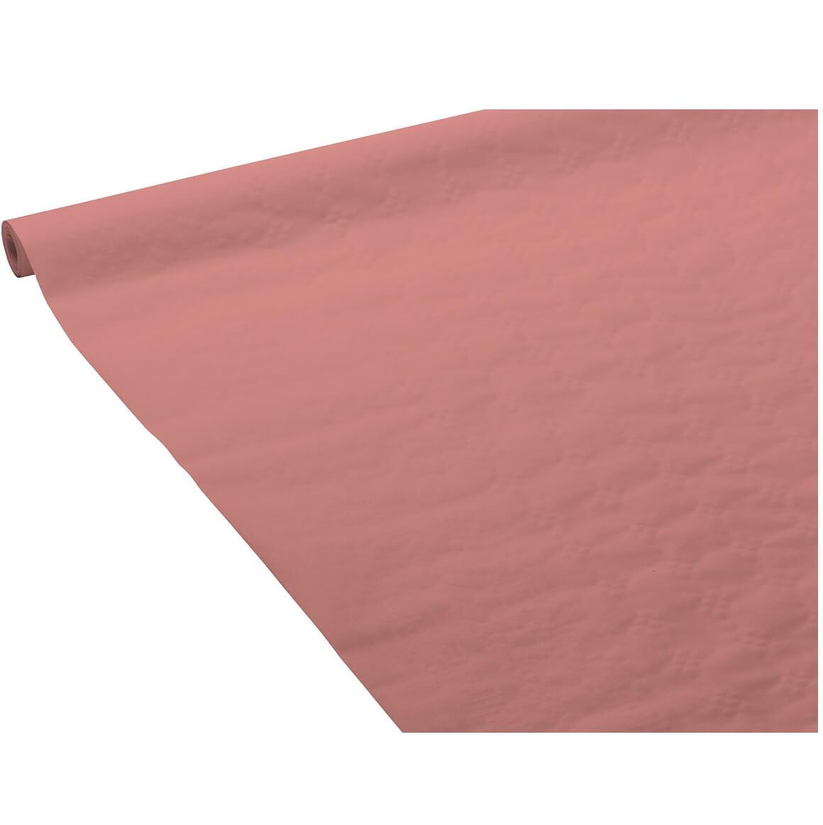 9307 rouleau nappe papier damassee rose petale 6m