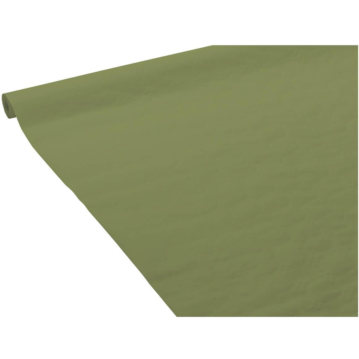 9308 rouleau nappe papier damassee vert olive 6m