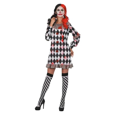 93628 magasin halloween pas de calais costume femme adulte clown terrifiante