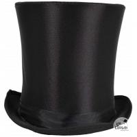 94730 accessoire deguisement chapeau haut de forme noir satine adulte