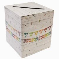 Aa4004 tirelire urne en carton joyeux anniversaire multicolore