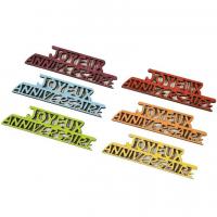 Aa4009 decoration de table joyeux anniversaire multicolore en bois a parsemer