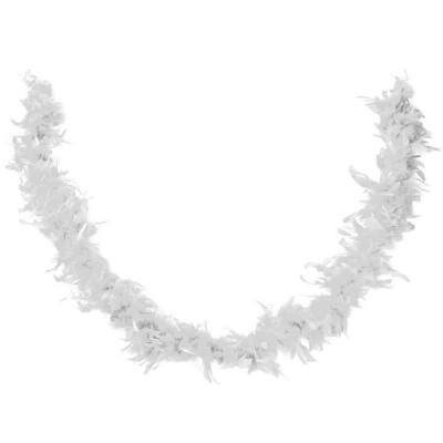 Accessoire de deguisement avec boa en plumes blanc