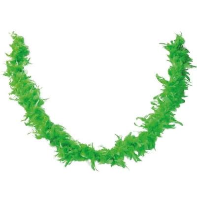 Accessoire de deguisement avec boa en plumes vert