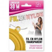 Accessoire decoratif fete fil nylon transparent 30 m