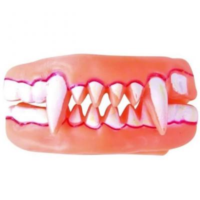 Dentier de vampire double et souple pour la fête d'Halloween (x1) REF/13331