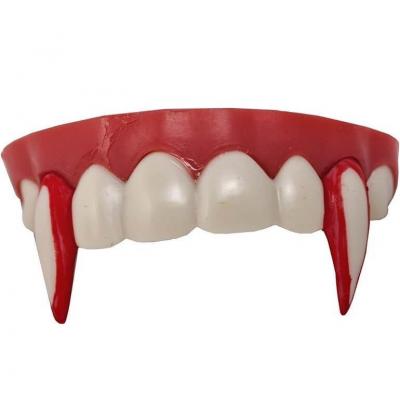 Accessoire halloween dentier vampire avec sang